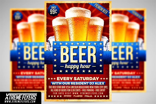 Free Beer Party Flyer Templates – Free PSD, Ai, Word, Doc, Publisher, InDesign Formats Downloads